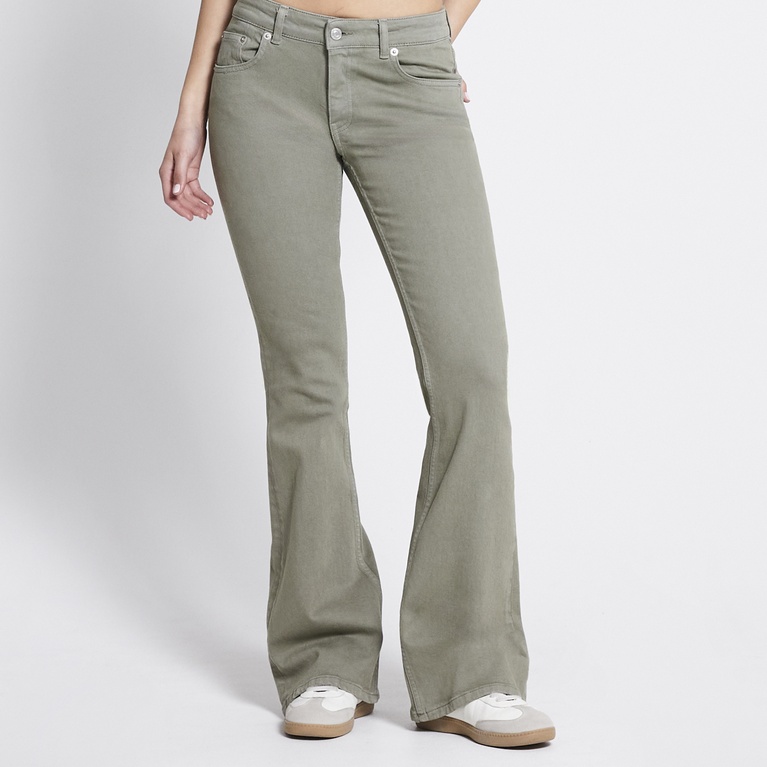 Low waist bootcut jeans "Low Boot" Army Green
